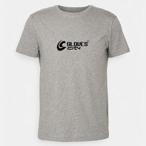 Camiseta Deportiva de Punto Extra Grande para Hombre, de Algodón, Cuello Redondo, Informal, Lisa, Teñida, de Manga Corta, con Logotipo de Moda - Product Image 3