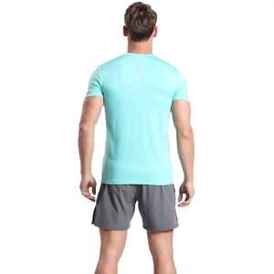 T-shirt à col rond pour homme, vêtement de sport en Polyester avec Logo personnalisé et de haute qualité - Product Image 2