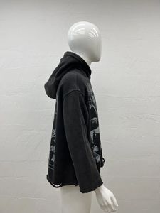 กรดเฮ็มดิบที่ด้อยล้างเสื้อฮู้ดผู้ชายราคาถูก | โลโก้ที่กําหนดเองพิมพ์เสื้อฮู้ดผู้ชายแฟชั่นใหม่ - Product Image 2