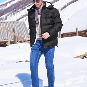 Veste à capuche pour homme Veste à capuche pour homme Veste d'hiver chaude Bomber Veste coupe-vent décontractée Outwear - Product Image 5