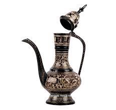 <b>Arabic</b> Brass Metal Aftaba Silapchi <b>Set</b> With Stand Hand Crafted Brass Aftaba With Gold - Product Image 6