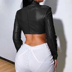 Nouvelle mode de veste en cuir confortable pour femmes vêtements d'hiver vestes en cuir courtes pour femmes - Product Image 2