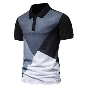 Gimnasio de alta calidad para hombres para camisetas de polo Panel amarillo negro personalizado mezcla de algodón Casual nuevo modelo camisa de punto Plus - Product Image 2