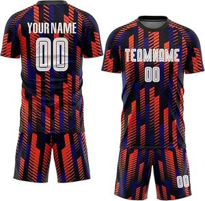 ชุดฟุตบอลผู้ใหญ่สไตล์ใหม่ ระดับมืออาชีพ ผลิตจากโพลีเอสเตอร์ 100% สีสันตามสั่ง คุณภาพพรีเมียม โลโก้สั่งทำได้ แห้งเร็ว ระบายอากาศได้ดี - Product Image 1