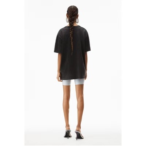 Camiseta de lavado Vintage de gran tamaño con logotipo personalizado, camiseta Vintage personalizada con diseño de algodón, diaria de verano para mujer para hombre Camiseta holgada, envío DDP - Product Image 5