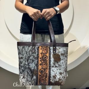 Nouveau sac fourre-tout Western pour femmes en cuir repoussé de haute qualité Sac de transport dissimulé en cuir véritable personnalisé Grande collection de sacs pour femmes - Product Image 1