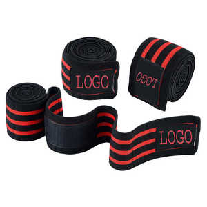 Envoltura elástica de soporte de rodilla para levantamiento de pesas Gimnasio Entrenamiento Rodilleras envoltura de pierna calentada para calentamiento por Power Hint - Product Image 4