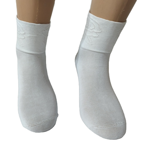 Calcetines de punto de invierno Jackard Rose para mujer, longitud de tripulación cómoda con logotipo personalizado antideslizante transpirable, posición del cuerpo - Product Image 3