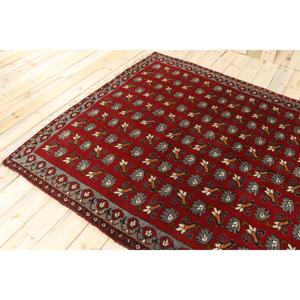 Tapis de 5,9 x 10,5 pieds, tapis vintage, tapis turc en laine rouge à pois - Product Image 4