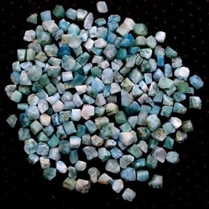 50ชิ้นลาริมาร์แท้ขนาด6-8มม. หินสวยงามอัญมณีธรรมชาติ Larimar แบบหยาบเครื่องประดับสำหรับการทำหยาบ - Product Image 1