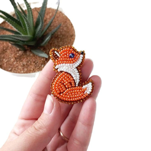 Broche de Navidad con bordado de cuentas de animales para vacaciones Broches de bordado de cuentas de semillas de moda para Bodas de glowin fashion - Product Image 1