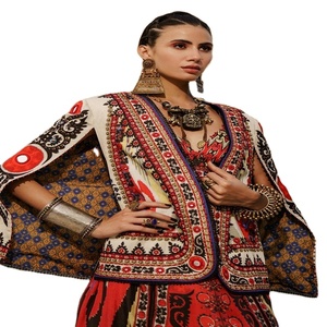 Kaftan pour femme Kanya Libas, imprimé, broderie, logo, rivets, perles, manches longues, mode, grandes perles de Delhi - Product Image 1