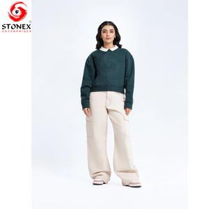 Femmes décontracté hiver à manches longues pull sweat cou lettres motif polaire lavé Technique disponible pour Spot en gros - Product Image 2