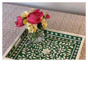 Novedad: Bandeja de Servir Redonda de Resina con Incrustaciones de Hueso, Estilo Animal, Color Natural, Duradera y Hecha a Mano, Modelo 2025, la Más Vendida - Product Image 2