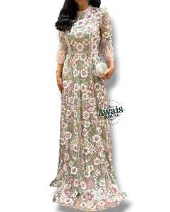 Nouvelle robe de soirée de luxe de haute qualité, style français, broderie perlée, coupe trapèze, manches régulières, couleur unie, pour femme - Product Image 3