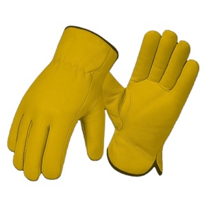 Premium Quality Goat Grain Leather Safety <b>Gloves</b> Hand Arm Protection for Drivers Industrial Working Mining Construction Workers - Product Image 6