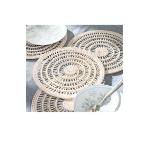 Decorative Rattan Charger Plate <b>Wedding</b> Decoration Handmade Hot Pads Charger Plates Dishes in Wholesale Price - Product Image 5