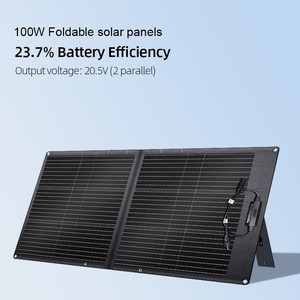 100W Foldable <b>Solar</b> <b>Panel</b> Monocrystalline 23.7% Efficiency <b>Portable</b> <b>Solar</b> Charger with Carry Bag for RV Camping Outdoor - Product Image 6