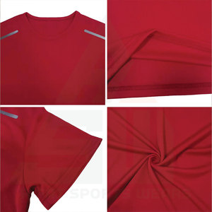 Maillot de football pour hommes, haute performance, uniforme d'entraînement d'été, manches courtes, respirant, antibactérien, séchage rapide, personnalisable - Product Image 5