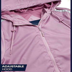 High Quality <b>Lightweight</b> Men's Polyester Windbreaker <b>Jacket</b> Custom Waterproof Hooded Casual Sports Windbreak Front Logo Position - Product Image 4