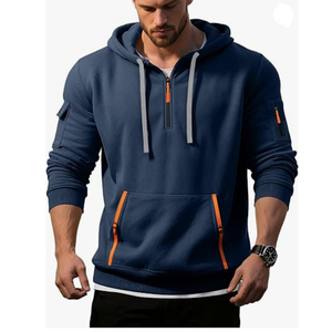 Sweat-shirts à capuche personnalisés de haute qualité pour hommes, 320 grammes de coton, survêtements, sweats à capuche surdimensionnés, sweat-shirt à capuche double couche pour hommes, devant - Product Image 2