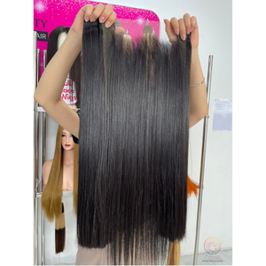 วิกผมตรงแบบคู่สำหรับต่อผมตรงจากกระดูกเส้นผมคนแท้จากเวียดนาม - Product Image 2