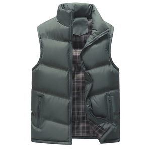 Nouvelle veste sans manches décontractée pour homme, automne-hiver, chaude, logo personnalisé, respirante, polyester/coton, grande taille, vente en gros, fermeture éclair - Product Image 5