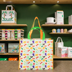 Bolsa de Compras Reutilizable Ecológica de RPET No Tejido con Logotipo Impreso, Compre Bolsa Reutilizable de RPET No Tejido con Logotipo Impreso - Product Image 1