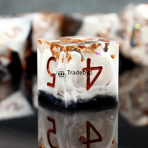 Dados Poliédricos Profesionales de Resina Moldeada, Equilibrados, Juego de 7 Piezas Ecológicas y Duraderas para Juegos de Mesa Tradebyd - Product Image 2