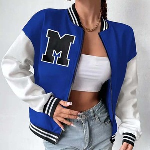 2025 nouvelles femmes Letterman veste rouge laine corps blanc en cuir véritable manches noir vêtements femmes varsité veste de haute qualité - Product Image 1