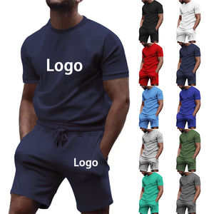 เสื้อยืดคอกลมและกางเกงขาสั้นผู้ชายแบบใหม่ทันสมัย ผ้าหนา 300 GSM รับปักโลโก้ พิมพ์ลาย DTG และปรับแต่งได้ - Product Image 3