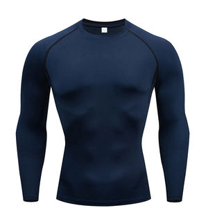 Haute qualité hommes chemise de sport Muscle Fit Compression porter entraînement sport à manches courtes athlétique entraînement Fitness t-shirt - Product Image 4