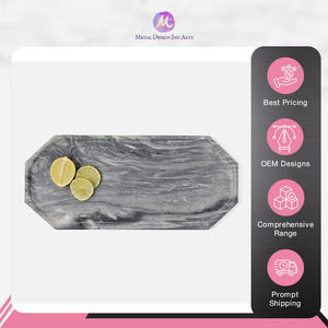 Exportador de origen indio de bandeja de mármol gris de alta calidad: Bandeja de servicio elegante y funcional para frutas, queso, hogar y hoteles - Product Image 6