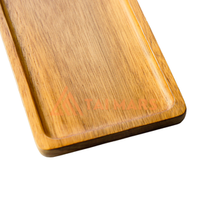 Venta al por mayor de lujo moderno de una sola capa de bambú placa logotipo personalizado joyería cubiertos herramientas negro nogal paleta para baño vida - Product Image 3