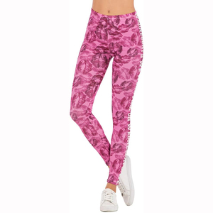 Mallas de camuflaje suave de mantequilla para mujer, pantalones de Yoga de entrenamiento con estampado de sublimación personalizado, ropa de gimnasio sin costuras con patrón sólido - Product Image 5
