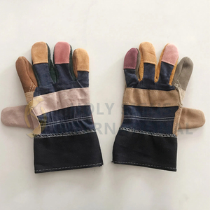 Pakistan-made EN420 EN388 Certified Quality Working Gloves Cut Resistant Multi-LEATHER Pieces Cotton Lining XL Size - Product Image 5