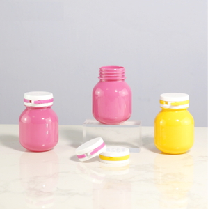 ขวดพลาสติกทรงกระบอกสำหรับยาเม็ดวิตามินขนาด20กรัมขวด100CC PET พร้อมฝาหยดน้ำตาแบบใหม่ขนาด36มม. - Product Image 3
