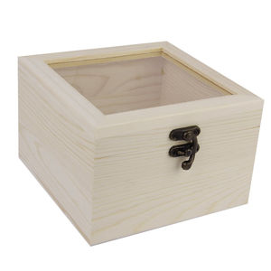 Boîte carrée en bois faite à la main de haute qualité boîte-cadeau de mariage conteneurs de stockage boîte-cadeau en bois classique en prix de gros - Product Image 4