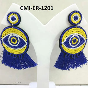 Nouvelle série créative de boucles d'oreilles en perles de riz bouteille de vin ornements de Noël et accessoires de gâteau de tasse de boisson à la mode - Product Image 1