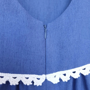 Vestido de lino suave bordado a mano para niñas, estilo informal para el primer cumpleaños de niños pequeños, OEM hecho en Vietnam - Product Image 3