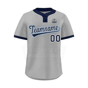Dernier style de maillot de baseball à 2 boutons-Design personnalisé grande taille écologique 100% polyester vente en gros - Product Image 1