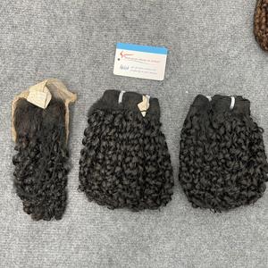 NOUVEAU STYLE !!! Extension de cheveux humains vietnamiens vapeur lutin cheveux bouclés brun et naturel noir couleur trame cheveux - Product Image 4