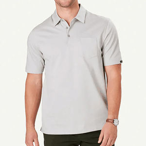 Patrón sólido unisex para camisetas de polo 100% algodón personalizado de talla grande bordado de manga corta Camisetas en blanco-venta al por mayor - Product Image 1