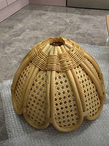 Belle rustique tissé à la main en rotin pendentif abat-jour en gros fabricant vietnamien pour la décoration intérieure effet d'éclairage - Product Image 4