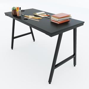 Minimalist A-Frame 120x60x75cm Computer <b>Desk</b> with Bookshelf <b>Simple</b> Design for Bedroom or Hotel Use Assembly Required-SPD68142 - Product Image 3