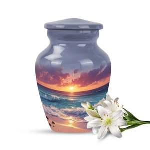 Urna de cremación impresa en aluminio para cenizas humanas y mascotas Adulto Mini recuerdo Aluminio Funeral Memorial Cenizas Almacenamiento al por mayor - Product Image 1