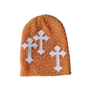 Gorro de Punto Ajustable de Lana de Algodón de Alta Calidad, Unisex, para Invierno, con Logotipo Personalizado, Gemas, Diamantes de Imitación, Secado Rápido, Ligero, Común - Product Image 6