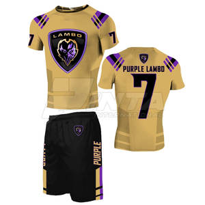 Camisa de compresión resistente para hombres, cintura elástica, venta al por mayor, logotipo personalizado, ropa de práctica de primavera, conjuntos de compresión para hombres - Product Image 2