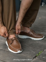 Chaussures mocassins en cuir pour homme de qualité supérieure, confortables, respirantes, semelle intérieure en PU souple, semelle haute, design polyvalent et tendance
