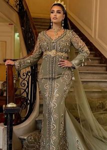 2024 Designer belle robe Caftan coupe poisson avec superbe broderie Zari nouvelle et belle soie fête-porter pour les événements de mariage - Product Image 2